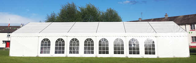 Image of large marquee from LM Marquee in North Dublin.