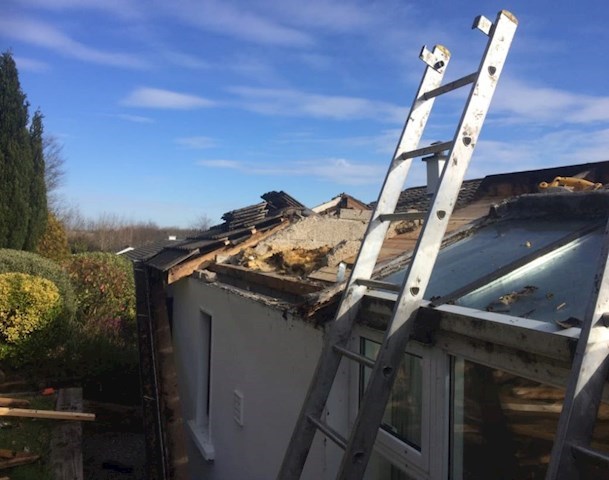 Image of roof repair from AluPro Roofing in Cork.