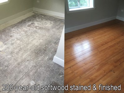before and after wood flooring in Limerick