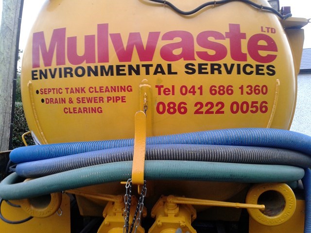 Image of Mulwaste Environmental Services lorry, septic tanks in Drogheda, Ardee and Collon are cleaned by Mulwaste Environmental Services
