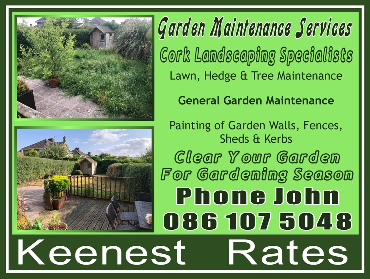 Garden maintenance and garden clearances in Ballincollig and Douglas
