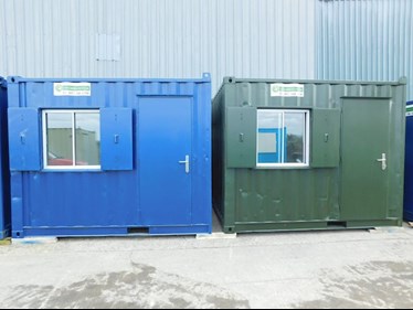 Image shows portable offices in Meath hired from Cabins and Containers