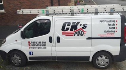 Image of Monaghan PVC wall panelling installer CK's PVC's van, PVC wall panelling in Monaghan is provided by CK's PVC