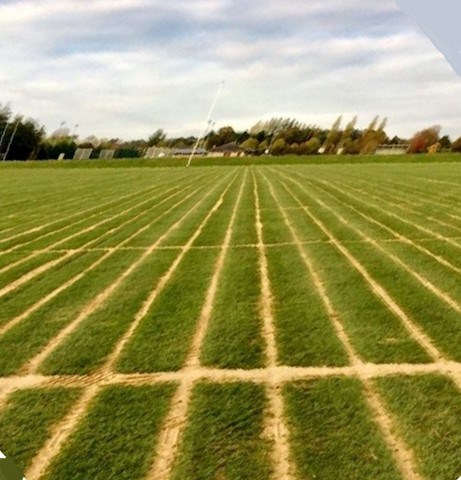 image of sports pitch maintenance from Rock Sportsfields