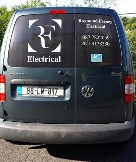 Image of Raymond Feeney Electrical Sligo van in Sligo, electrical services in Sligo are carried out by Raymond Feeney Electrical Sligo