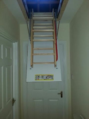 Image of attic stairs in Cork installed by Attic Stairs Solutions, attic stairs and attic ladders in Cork are provided and installed by Attic Stairs Solutions