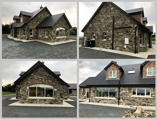 Before and after images of stone work in County Meath