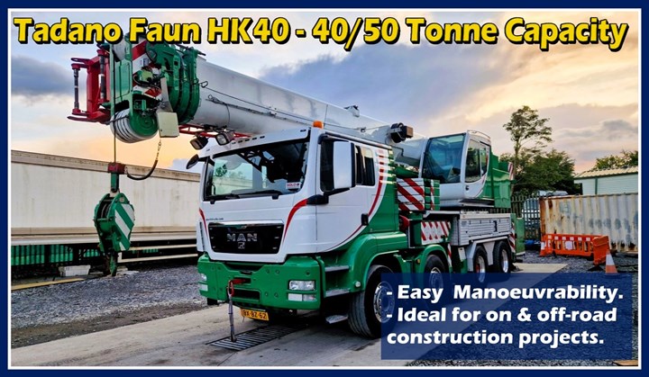 40/50 Capacity Mobile Crane - Mobile Crane Hire Castlebar, Westport, Ballina - Quinn Crane Hire Ltd - Mobile Crane Hire Mayo