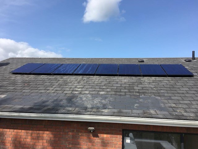 Image shows solar panels in Meath installed by Xtra Energy Renewables