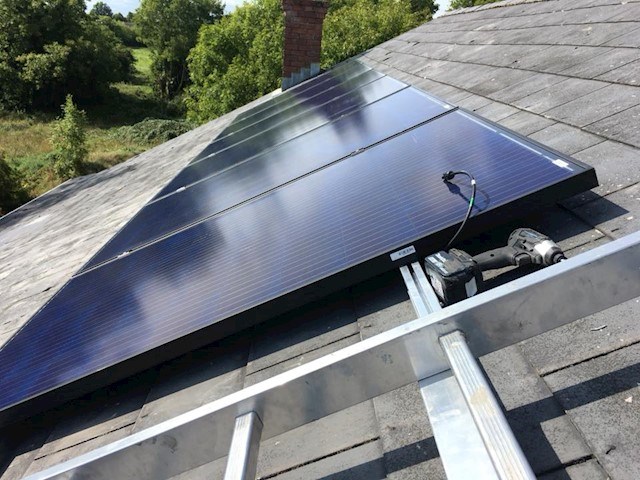 Image shows PV solar panels in Meath supplied by Xtra Energy Renewables