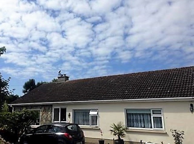 Image shows a roof following a roof cleaning in Kilkenny by Pro Cleaning.