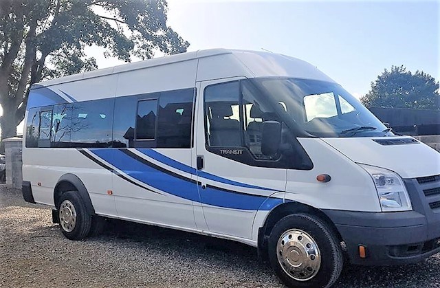 Image of Bo's Buses minibus in Kilbeggan Westmeath, party minibus hire in Kilbeggan Westmeath is provided by Bo's Buses