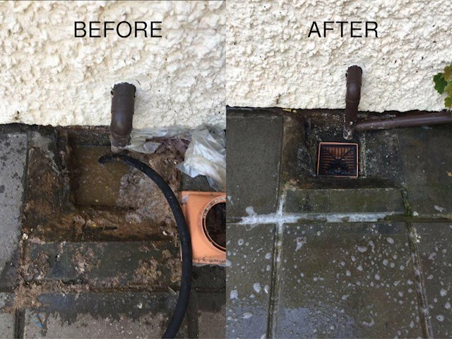 image of drain unblocking from MK Drains