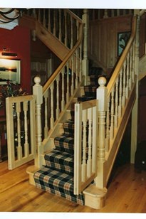 Traditional timber stairs in Galway