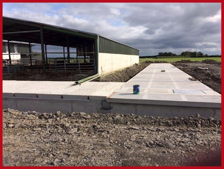 Precast concrete cattle slats in Westmeath are manufactured by Scally Precast Ltd