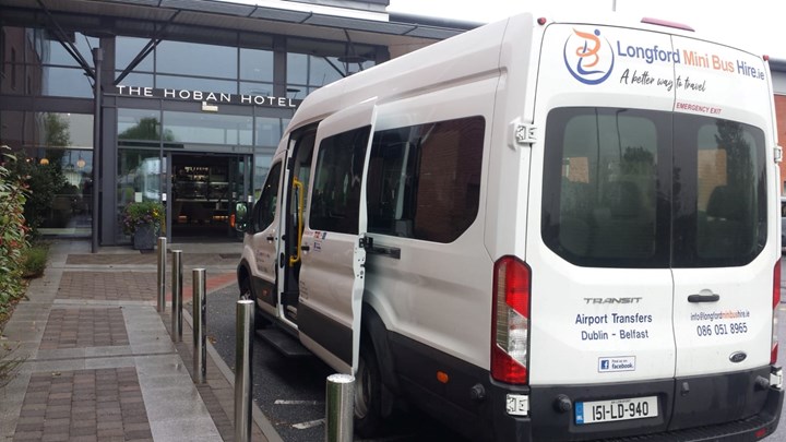 airport minibus hire service Ballinalee and Granard