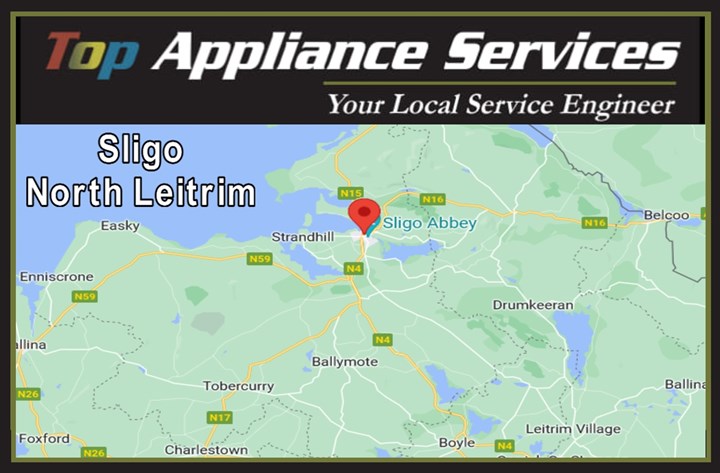 Sligo, North Leitrim covered by Top Appliance Services