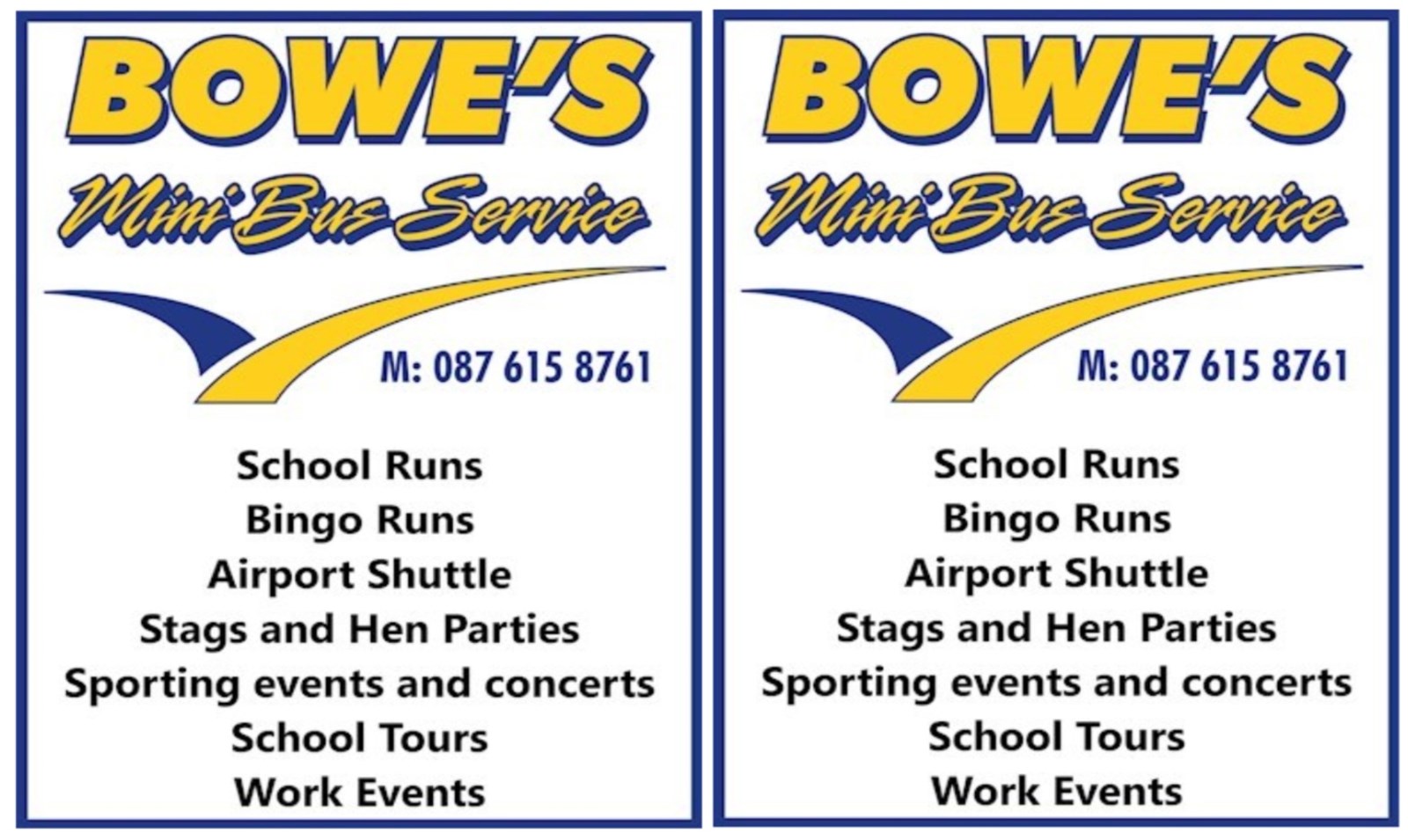 Minibus Hire Portlaoise, Bowe's Mini Bus Service