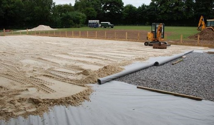 horse racing arena sand