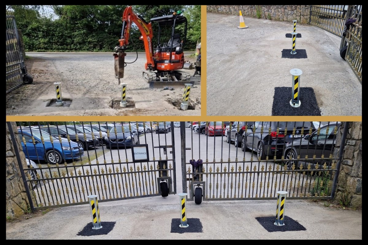 Security Bollards in Clondalkin supplied and installed by Barrett Security Bollards
