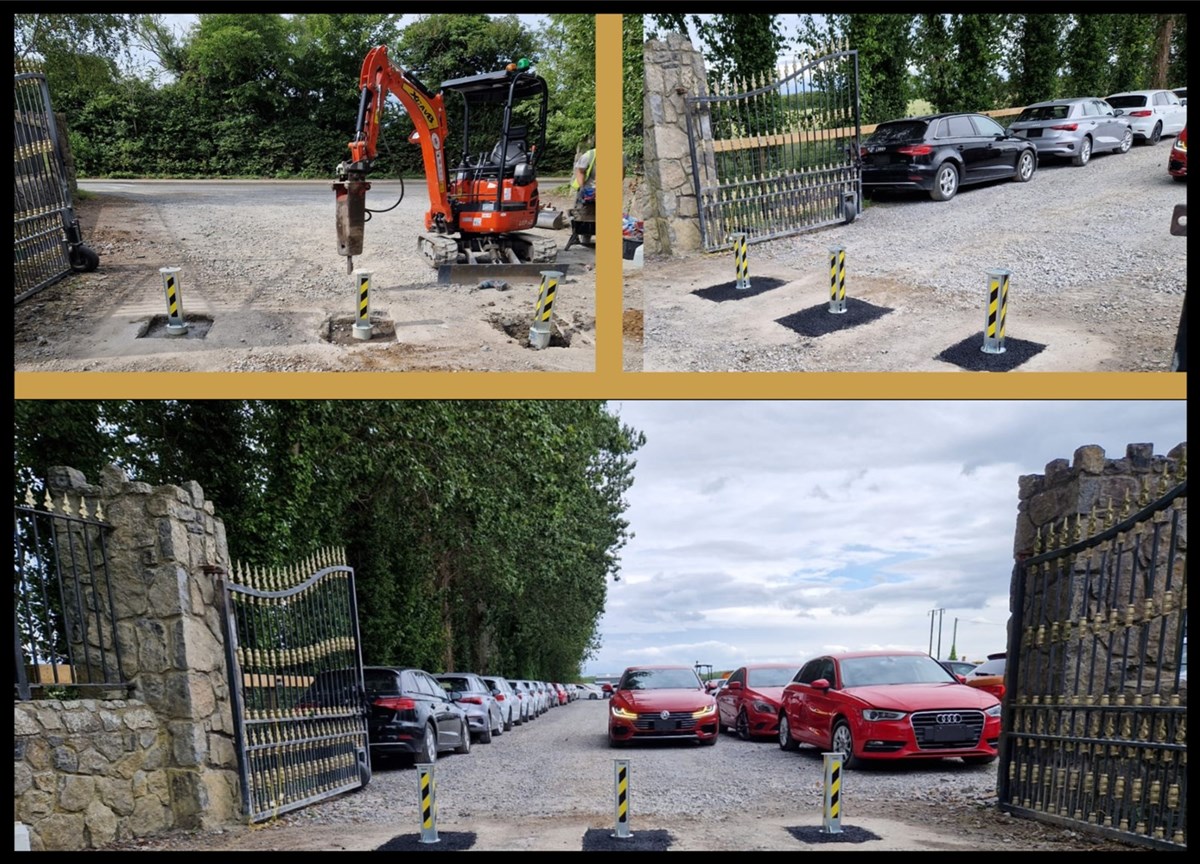 Security Bollards in Clondalkin supplied and installed by Barrett Security Bollards