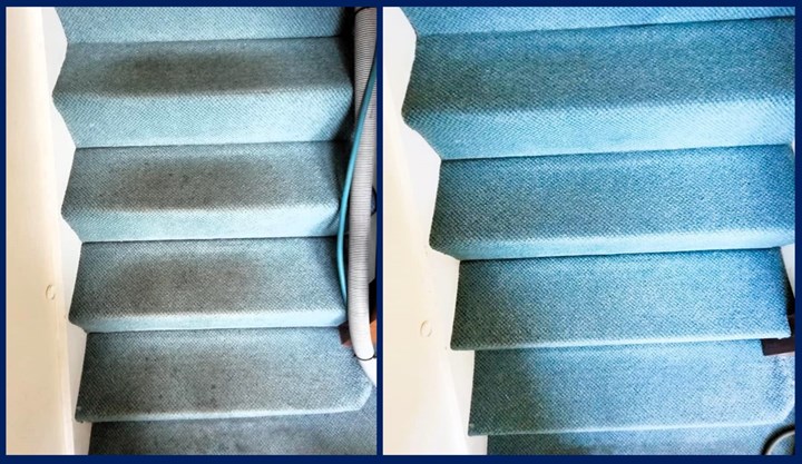 Image of domestic staircase in Laois cleaned by Spooner's Cleaning Services, domestic carpet cleaning in Laois is provided by Spooner's Cleaning Services