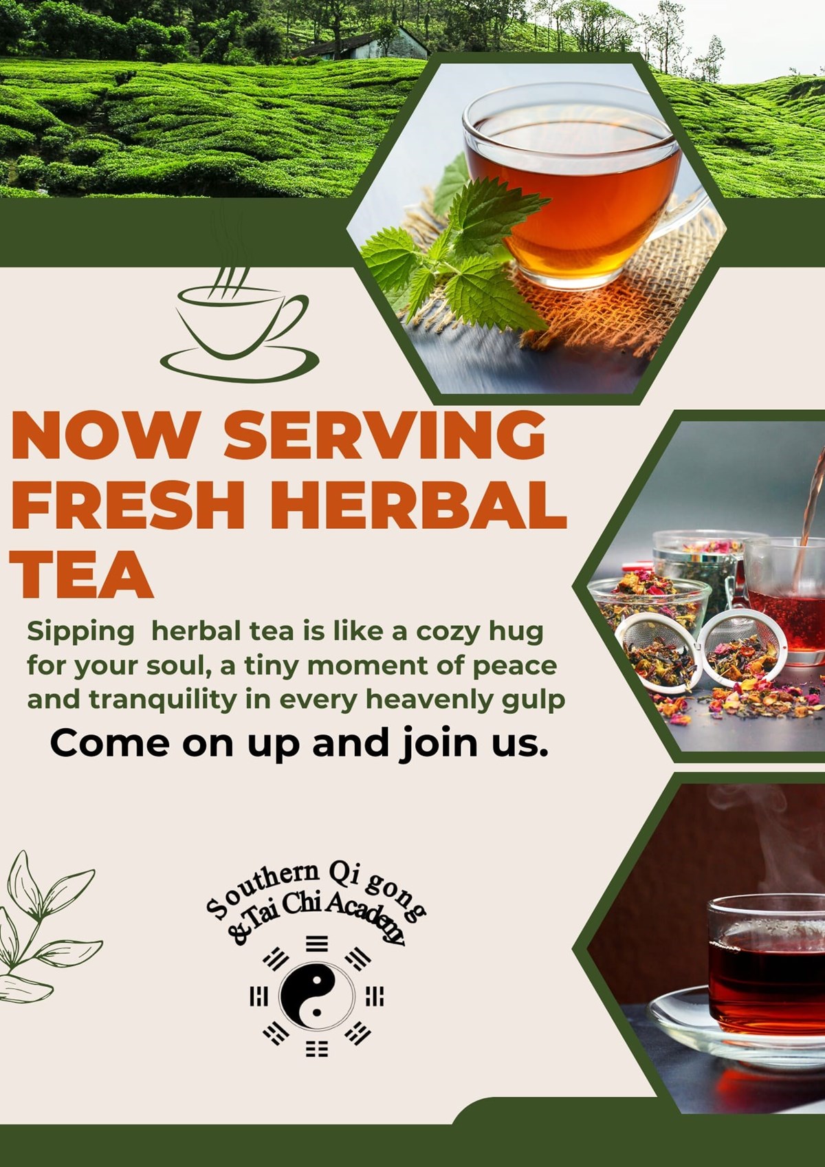 Southern Chi Gung Academy herbal teas available