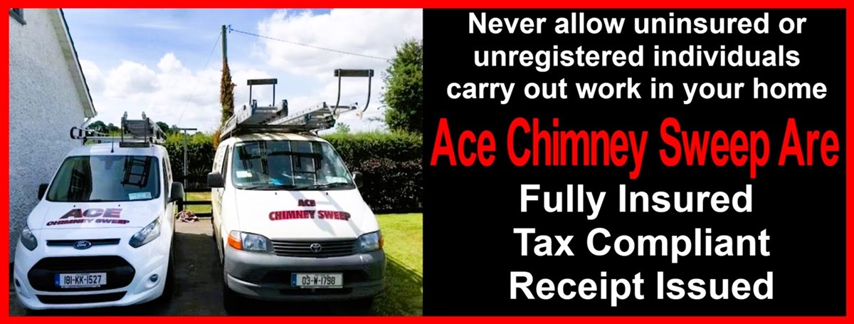 Chimney cleaning and stove flue cleaning services in Tullow and Carlow are carried out by Ace Chimney Sweep