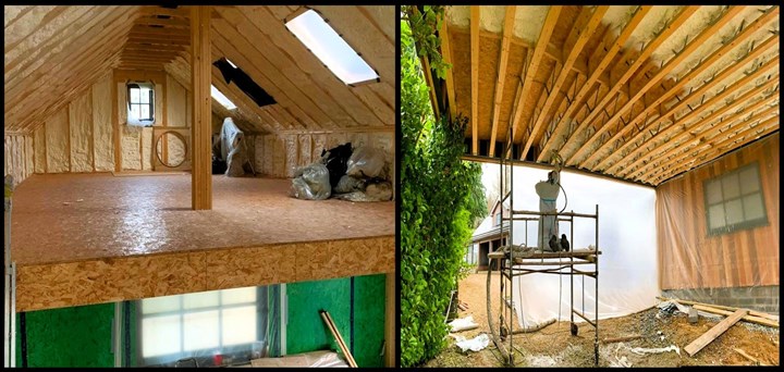 Closed cell spray foam insulation in Wexford carried out by Five Counties Insulation