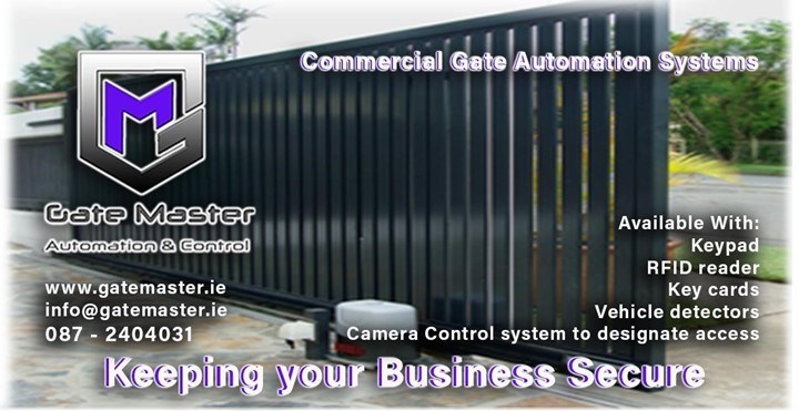 Automatic gate installed in Mayo by Gate Master.