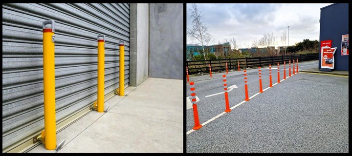 Commercial security bollard installation in Clondalkin carried out by Barrett Security Bollards