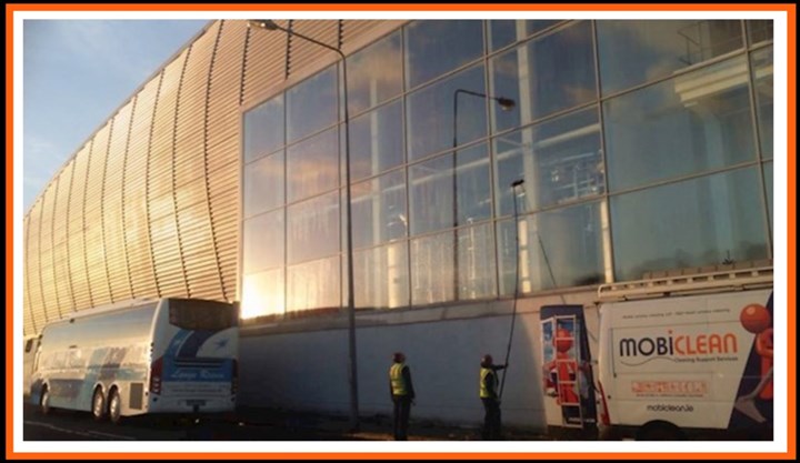 Commercial window cleaning Waterford is carried out by Mobiclean