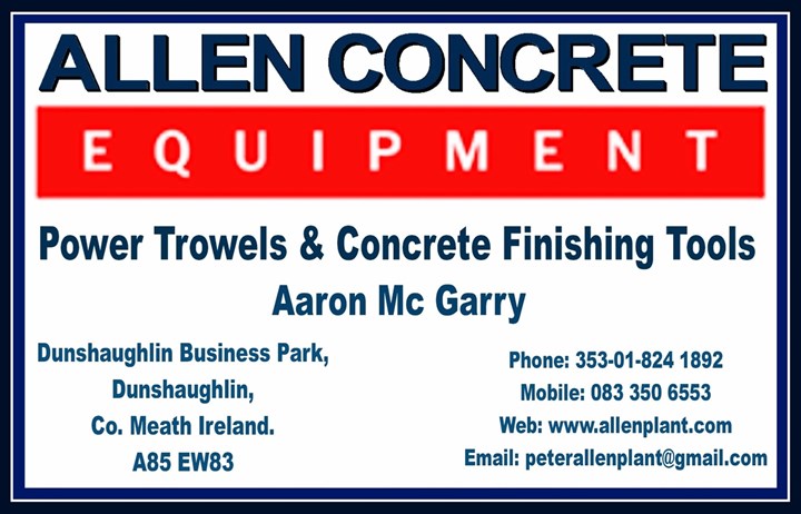 Concreting Equipment Ireland - Allen Concrete Equipment