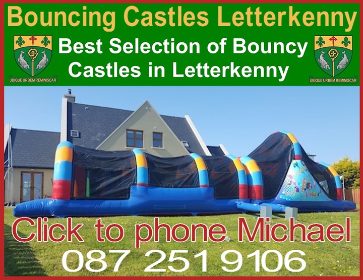 Bouncy castles Letterkenny Header