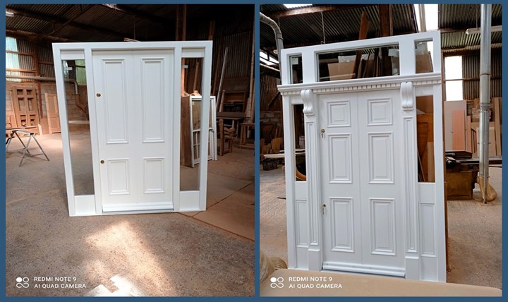 Image of door in Westmeath manufactured and installed by Kilbeggan Joinery, traditional joinery in Westmeath is a speciality of Kilbeggan Joinery