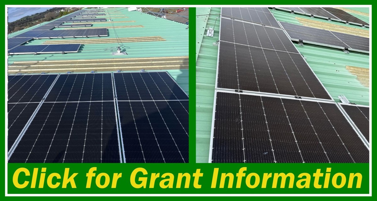 See information on solar panel grants in Cork, Kerry, and Limerick available for dairy farmers