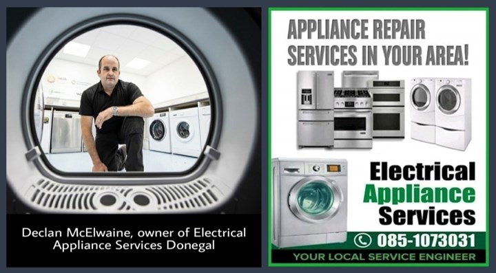 Washing machine repairs in Letterkenny and Donegal - carried out by Electrical Appliance Services