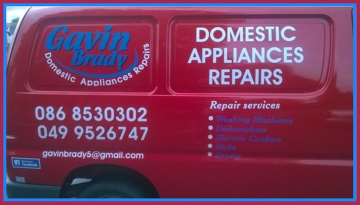 Domestic appliance repair in Cavan is available from Gavin Brady