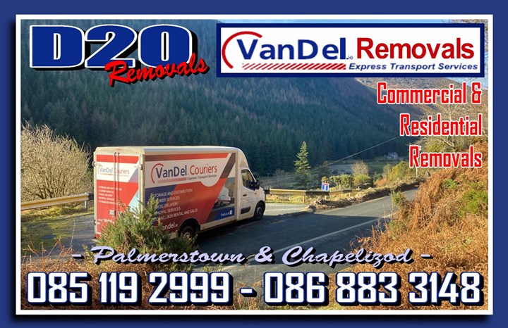 Dublin 20 Removals - Commercial and Residential removals Palmerstown and Chapelizod - VanDel Removals