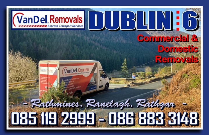Removals Rathmines, Ranelagh, Rathgar - VanDel Removals Dublin 6