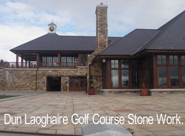 Image shows Dun Laoghaire Golf Course with stone work completed by Mullen and Sons