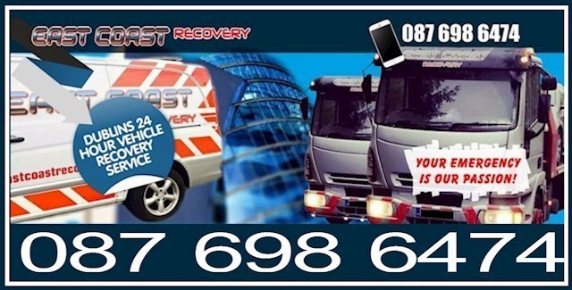 Image of header of East Coast Recovery, motorway car recovery and motorway breakdown assistance in Dublin is provided by East Coast Recovery