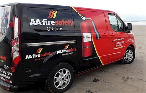 image of AA Fire Safety Group van