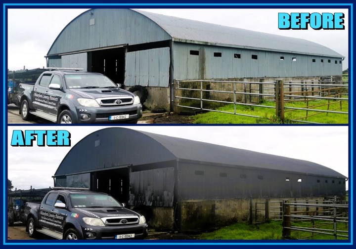 Farm building spray painting in Limerick carried out by Limerick Farm Painters