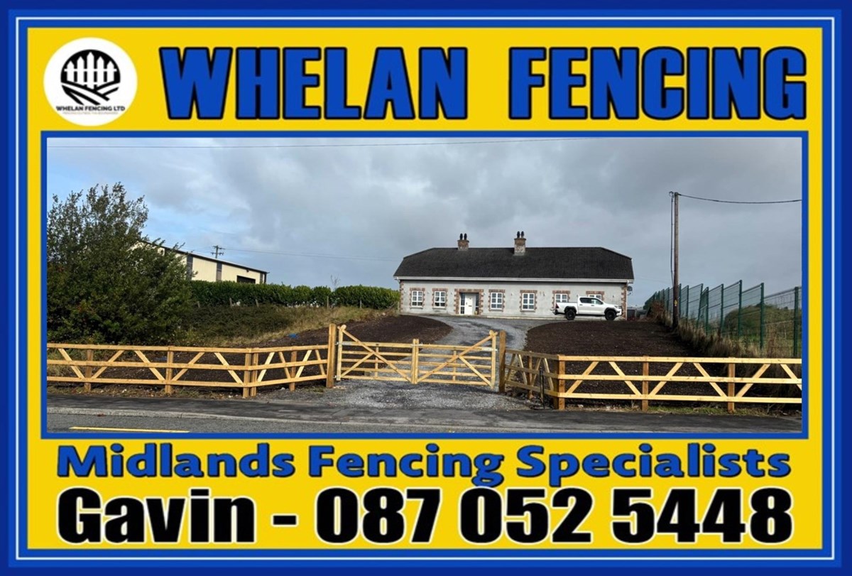 Fencing in Roscrea and North Tipperary - carried out by Whelan Fencing