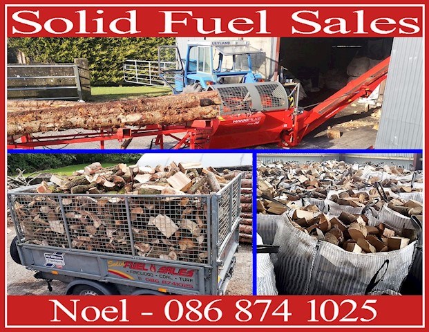 An image of firewood processing in County Monaghan provided by Solid Fuel Sales 