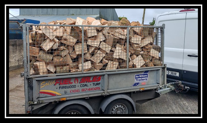 Trailer loads of firewood in Monaghan are delivered by Solid Fuel Sales