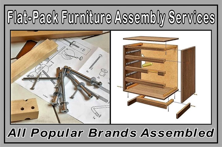 Flat pack furniture assembly
