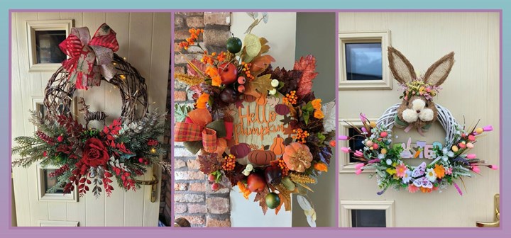 Seasonal wreaths in Monaghan - created by Butterfly Creations