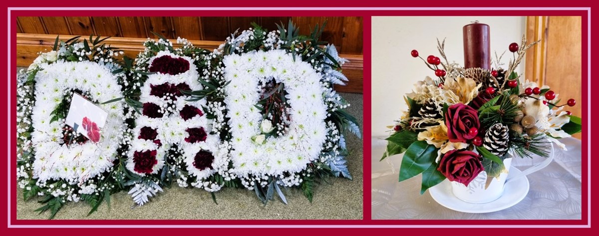Funeral flowers for father